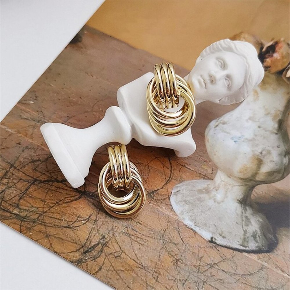 Earrings Woman Cicle Stud Top Bohemian Hoop Drop Cute Trendy Jewelry